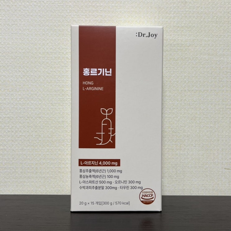  약사가 개발한 홍삼 아르기닌 닥터조이 홍르기닌