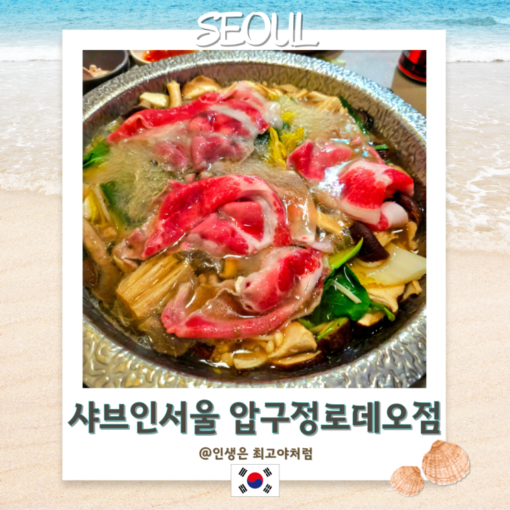  압구정 샤브샤브 맛집 샤브인서울 후기