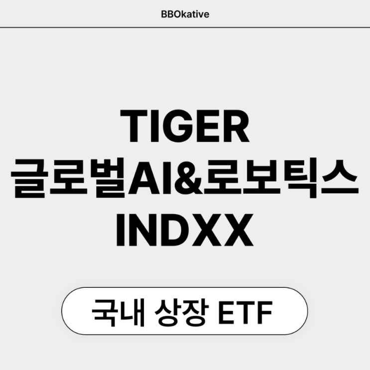  TIGER 글로벌 AI&로보틱스INDXX | 미국주식 BOTZ 국내 ETF