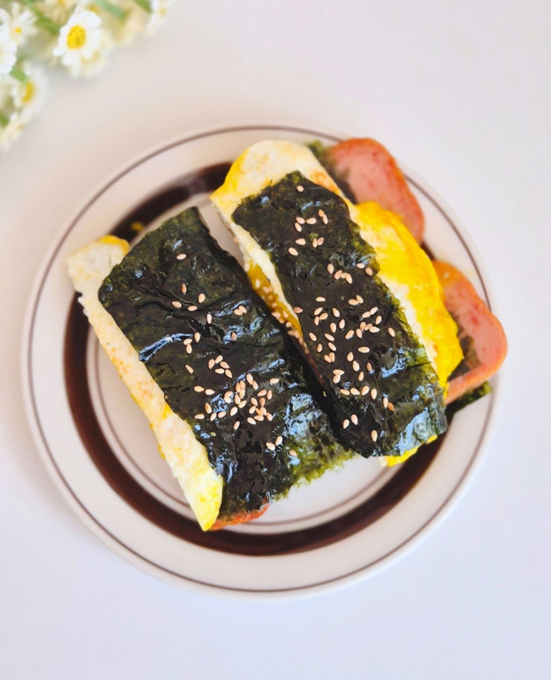 스팸 접는김밥 만들기 네모 접는김밥 레시피