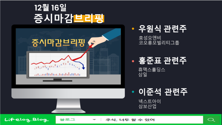12월16일 상한가 및 급등주 (우원식 관련주,드론 관련주,이준석... 
