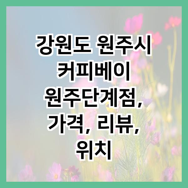 커피베이 원주단계점 사진 1