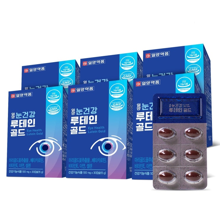  일양약품 눈건강 루테인 골드, 30정, 6개