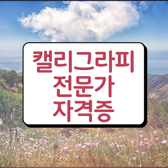  켈리그라피기초 , 캘리그라피전문가 자격증 2주 만에 합격정보 및 이후 전망