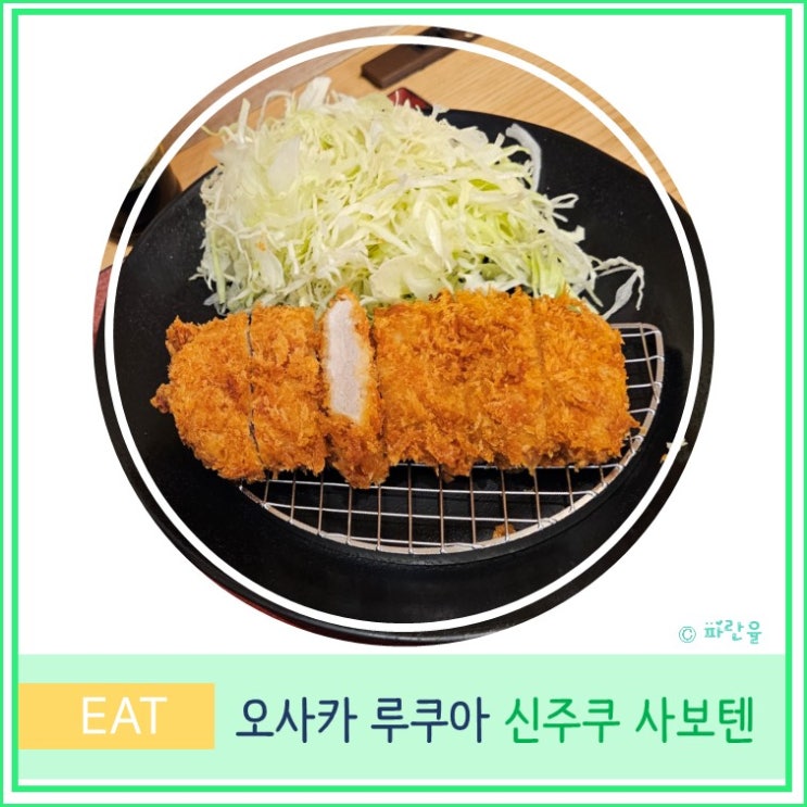  오사카 우메다 루쿠아 1100 돈카츠 맛집 신주쿠 사보텐