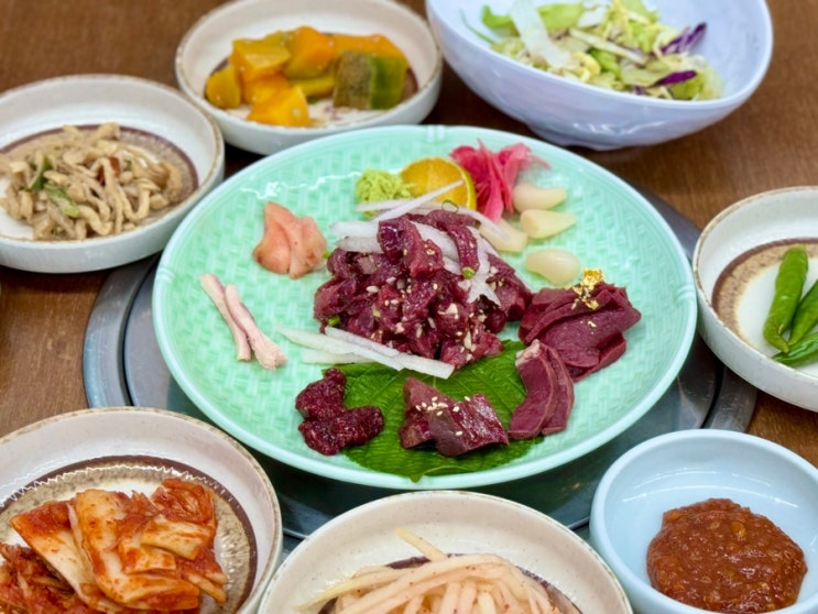  제주 표선 맛집 고수목마식당 말고기 조랑말코스요리