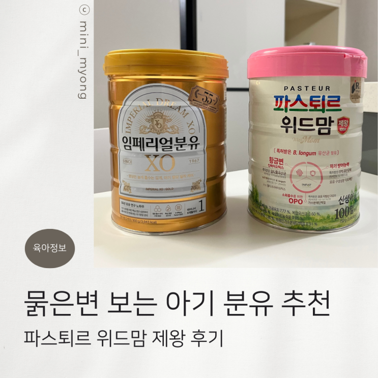 묽은변 보는 아기 분유 추천 : 임페리얼분유에서 파스퇴르 위드맘으로 갈아타는 이유, 방법 및 후기