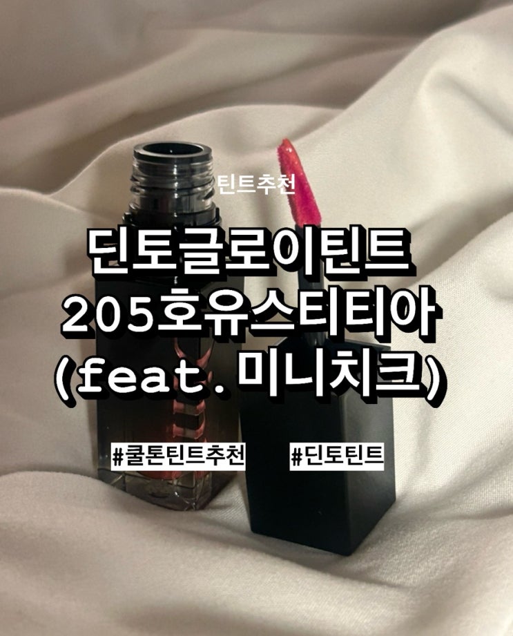  여름쿨톤틴트추천! 딘토틴드 205호 유스티티아, 리퀴드 치크 미니 후기
