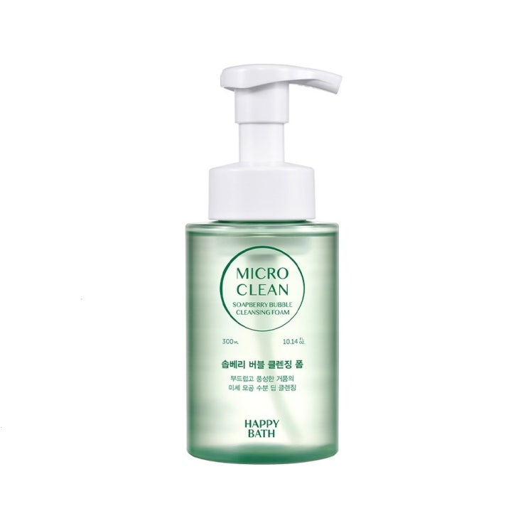  해피바스 마이크로 클린 솝베리 버블 클렌징폼 300ml, 300ml, 1개