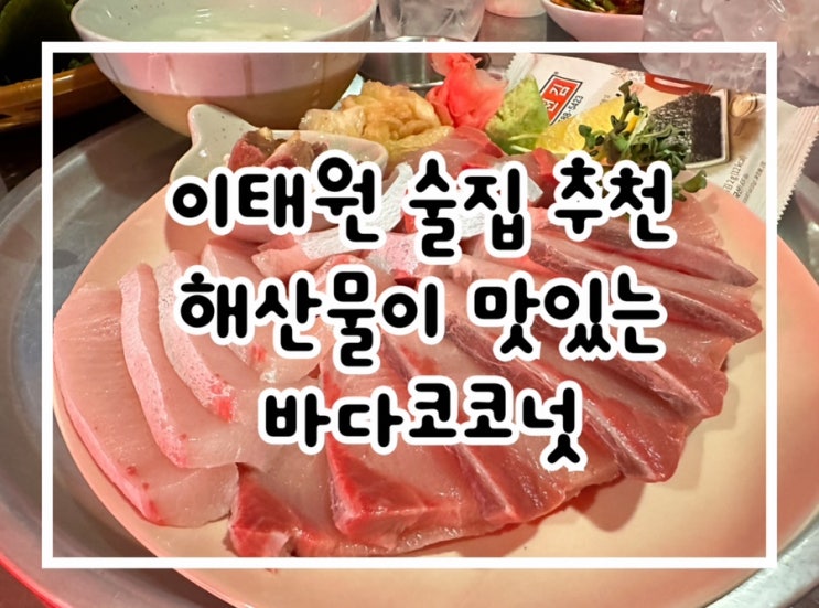  이태원 방어 분위기 좋은 술집 바다코코넛