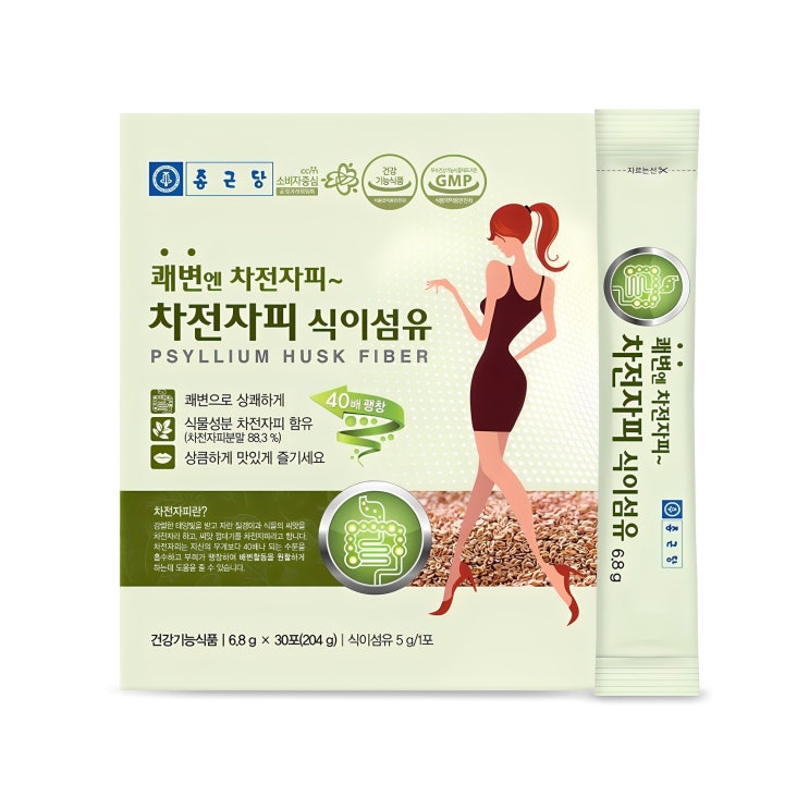  종근당 차전자피 식이섬유, 204g, 1개