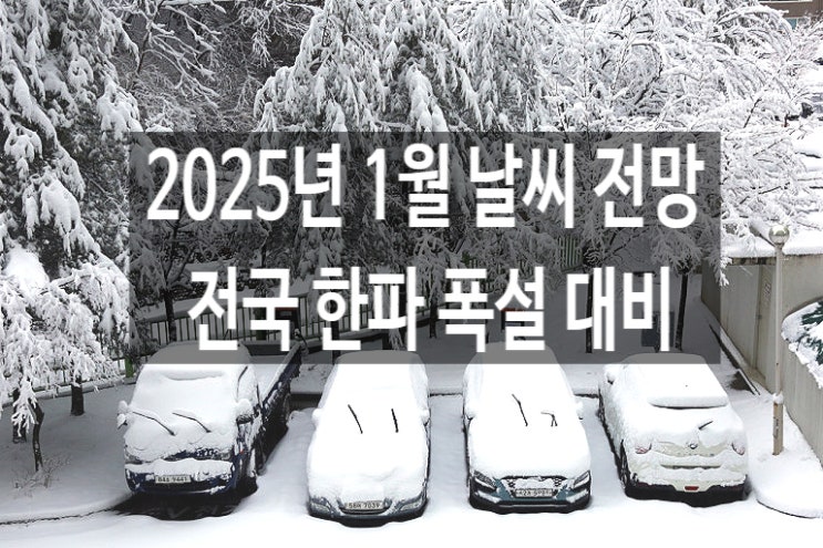 2025년 1월 올겨울 날씨 전망 전국 강추위 한파 폭설