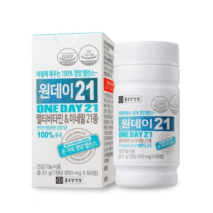  종근당건강 원데이21 멀티비타민 & 미네랄, 60정, 1개