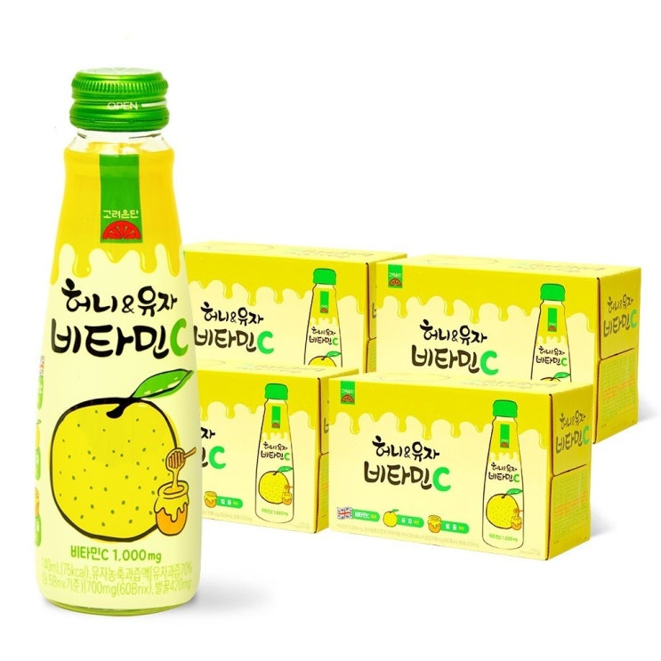  고려은단 허니 앤 유자 비타민C, 140ml, 40개