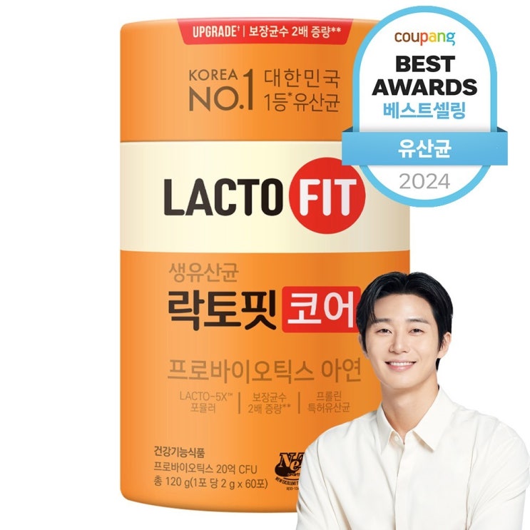  종근당 락토핏 생유산균 코어 1통(2개월분) 생 유산균, 120g, 1개