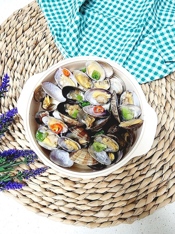  캠핑요리로 좋은 전자렌지 바지락술찜 만들기