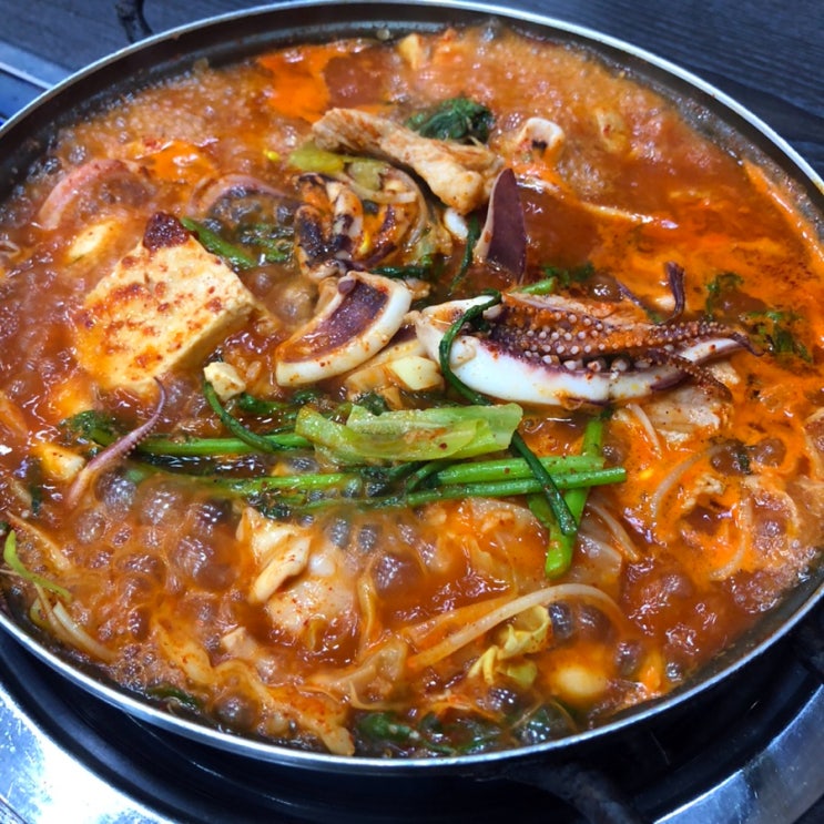  황성얼큰오징어찌개 인천 용현동 토지금고 로컬맛집