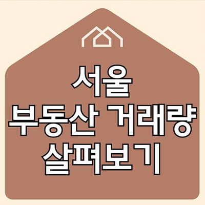  서울 부동산거래량 살펴보기