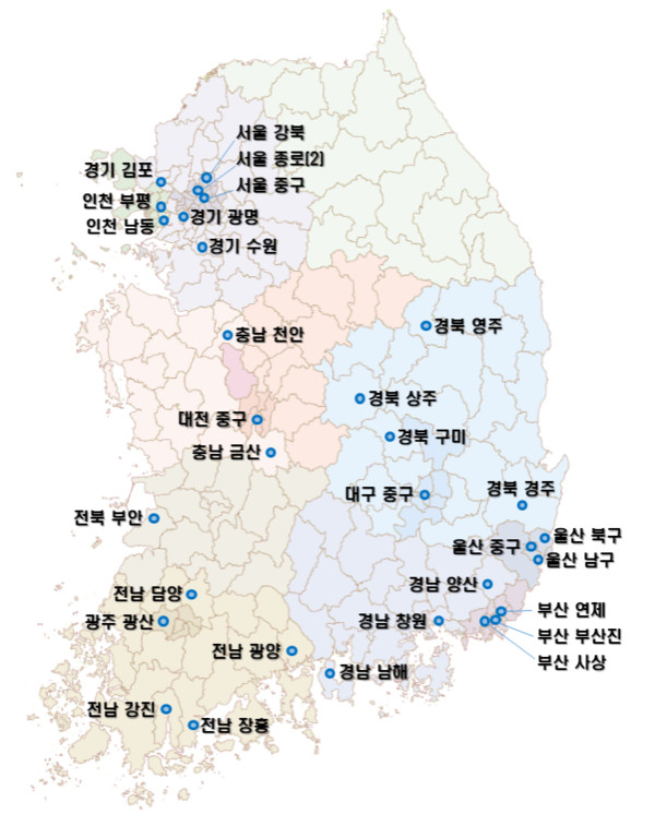  전남도, 국토부 도시재생사업 5곳 전국 최다..‘지역특화재생’ 분야 광양·담양·장흥·강진 선정