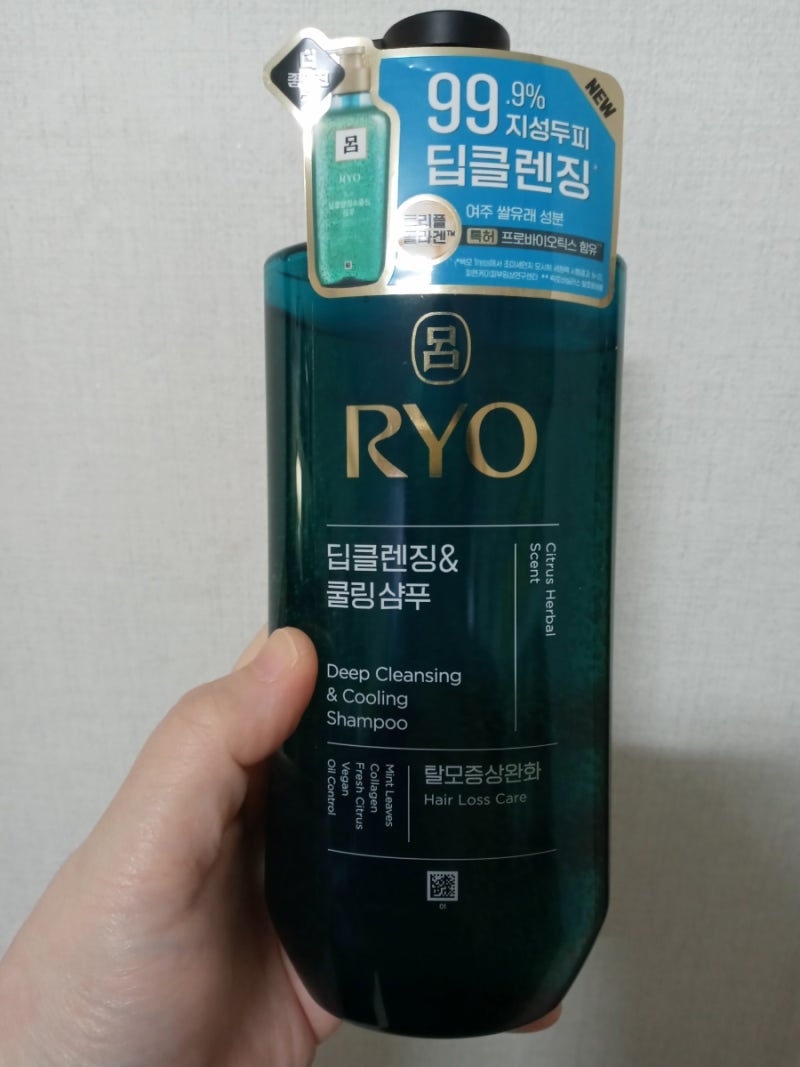 려 샴푸, 지성두피 지성 헤어 샴푸, 려 청아 딥클렌징 쿨링 샴푸