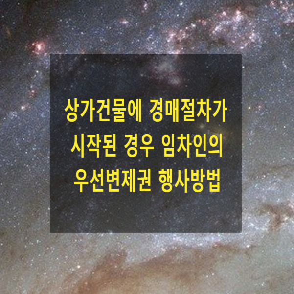  상가건물에 경매절차가 시작된 경우 임차인의 우선변제권 행사방법(사업자등록, 배당요구)