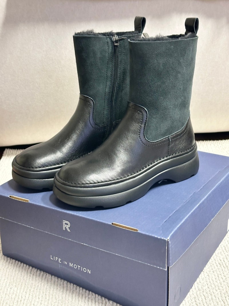 [Rockport] 락포트 토탈모션 무스탕 양털부츠 워커 블랙 착용후기
