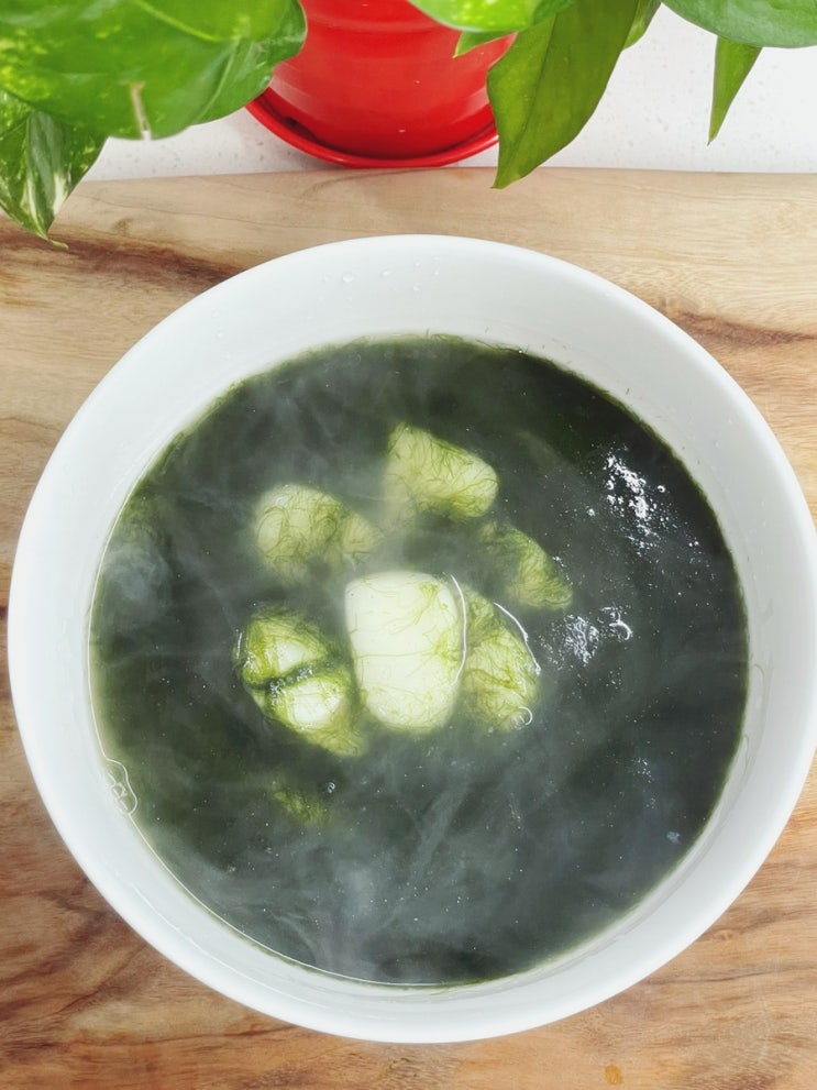  매생이떡국 끓이는법 레시피 코인육수로 간단한 매생이요리 만들기
