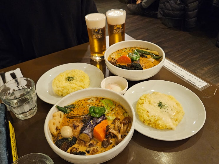  삿포로 스스키노 스프카레 맛집 수프카레 킹 메뉴 웨이팅 SOUP CURRY KING セントラル店