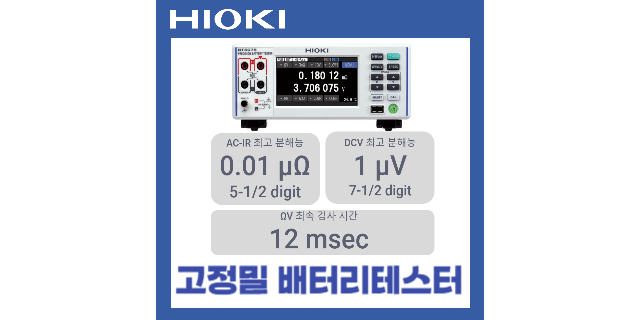  차세대 대용량 배터리의 고정밀도 OCV/IR 테스트 | 배터리 테스터 BT6075, BT6065