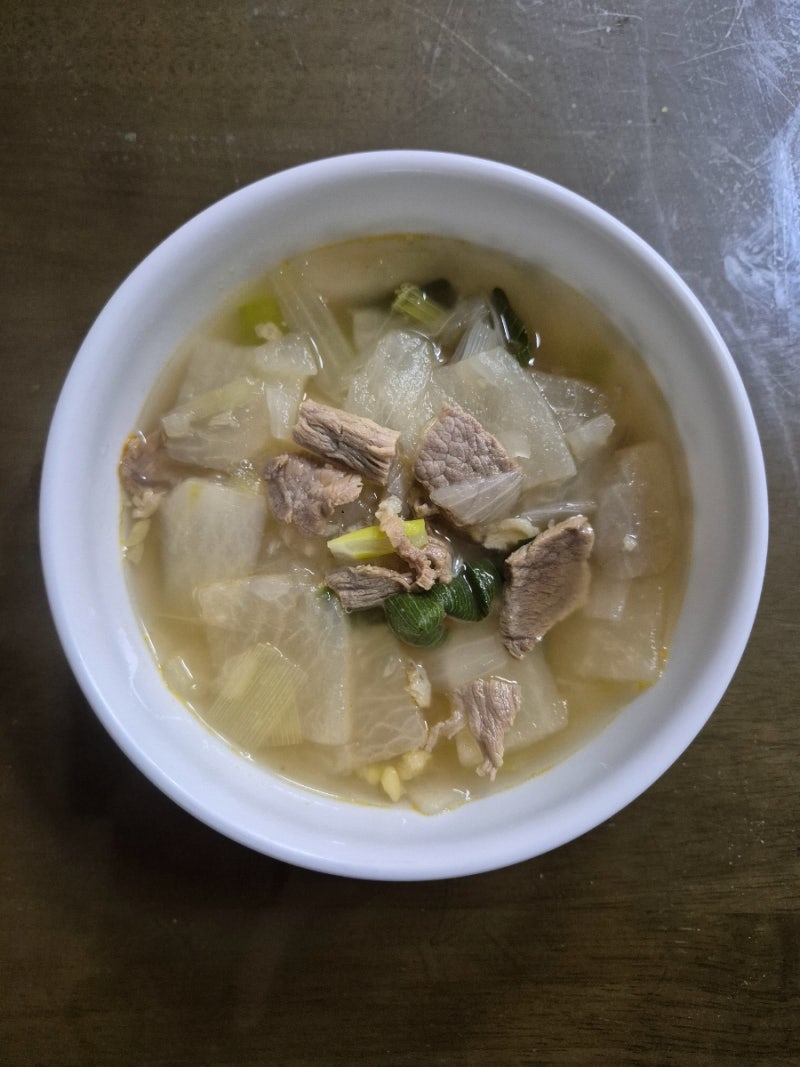 ⁴소고기 무우국 끓이는 방법