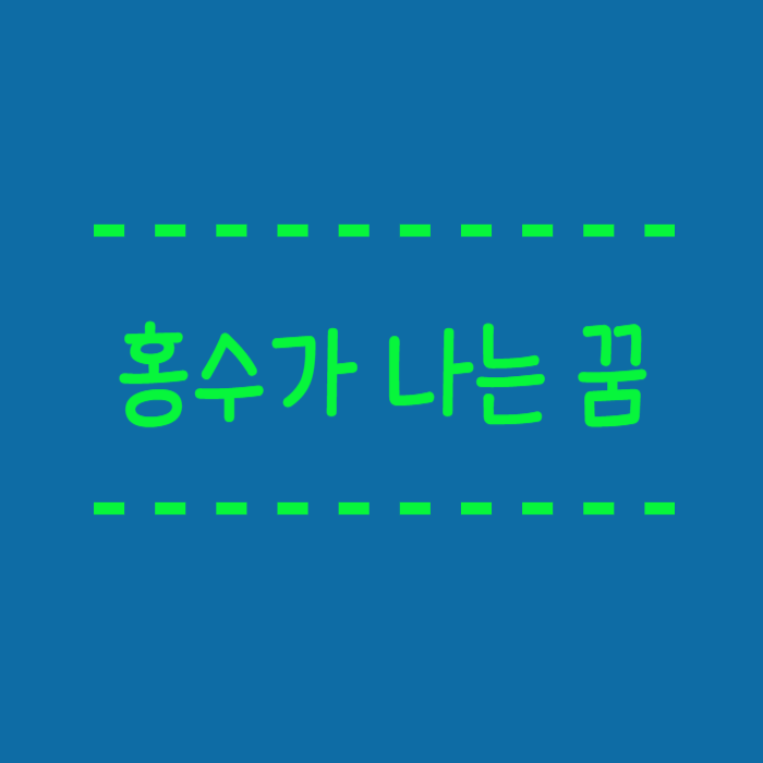  홍수가나는꿈, 집에, 마을, 비가, 쓰나미, 도로파괴, 강물이 넘치는