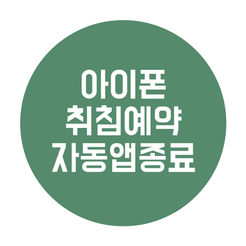  아이폰 취침예약으로 앱 자동종료