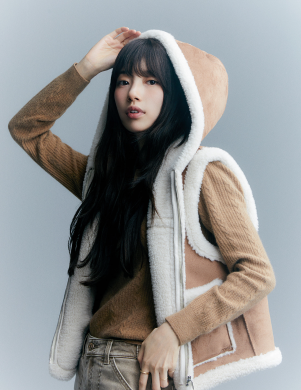  게스 모델 수지 후드 무스탕 가격 정보