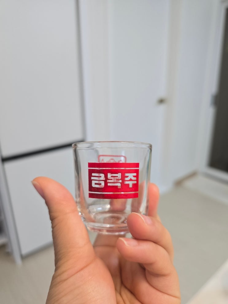  금복주 소주잔 빨간색