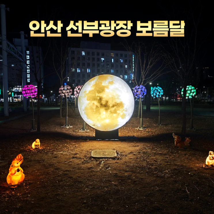 안산 선부광장 야경 보름달 조형물 안산 선부광장 야경 보름달 조형물