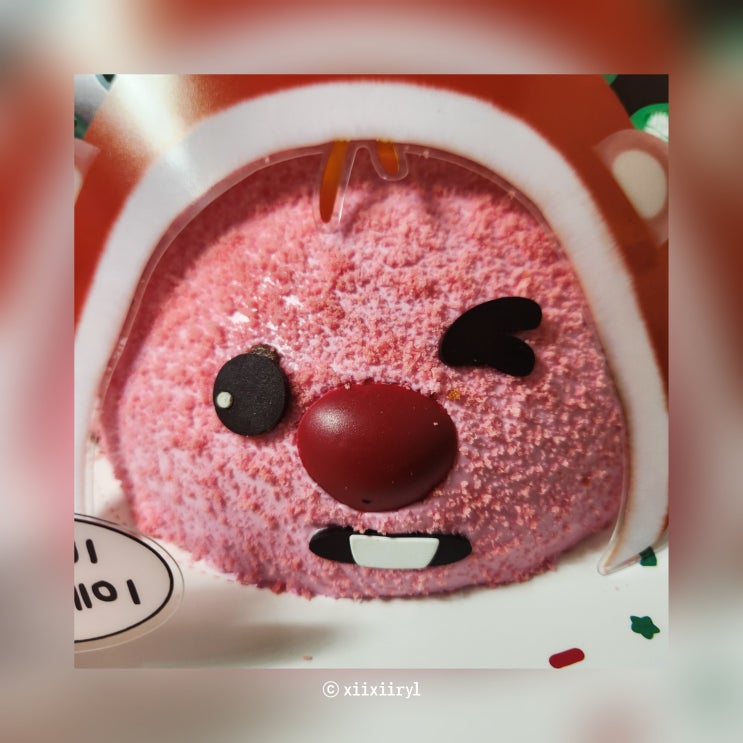  연말 케이크 리뷰: 뚜레쥬르 해삐! 잔망루피 산타