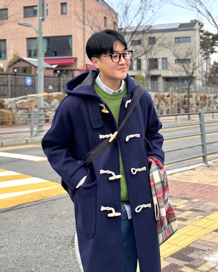 틀영 더플코트 따뜻한 남자 겨울 코디 완성