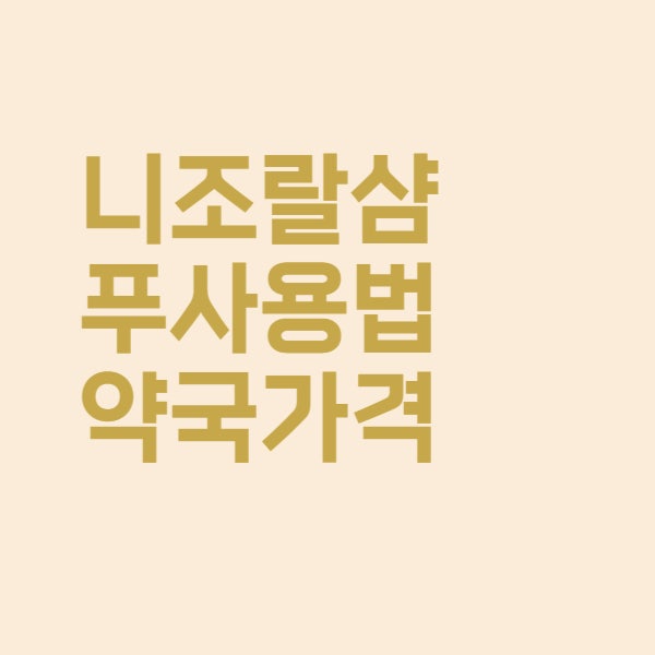  니조랄 샴푸 사용법과 약국 가격을 알아보았더니