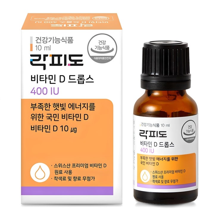  락피도 비타민D 드롭스 400IU, 10ml, 1개
