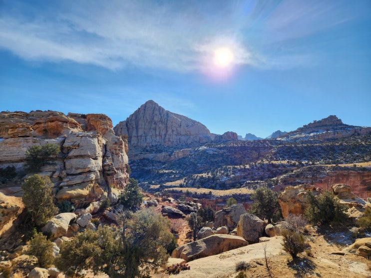  미국 유타주 여행 캐피톨리프 국립공원 Capitol Reef 숙소, 파노라마 포인트 구스넥, 힉맨 브리지 트레일