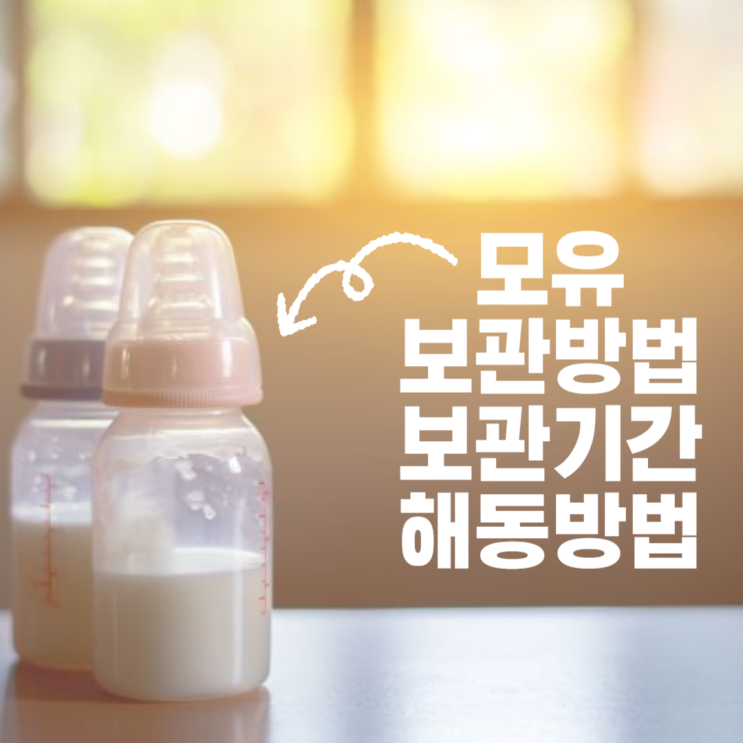  모유 보관방법, 보관기간 및 올바른 해동방법