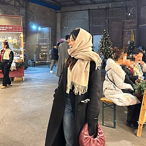 키작녀 오버핏 핸드메이드 롱코트 추천: 비지트인뉴욕 핸드메이드 롱코트 박한별코트 착용