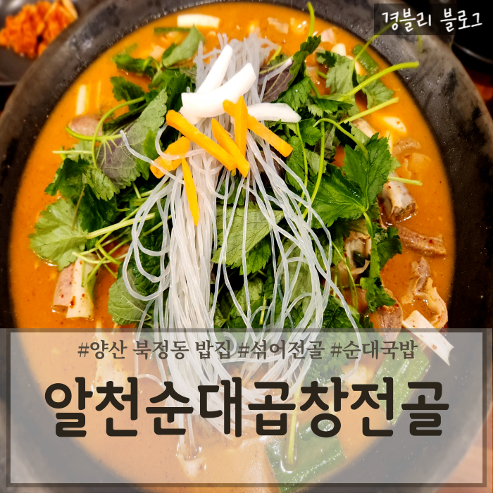  양산북정동맛집 순대곱창전골맛집 양산현지인맛집 '알천순대곱창전골 본점'