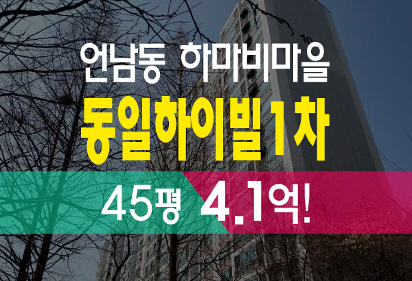  용인 언남동 동일하이빌1차 아파트 45평 경매 정보