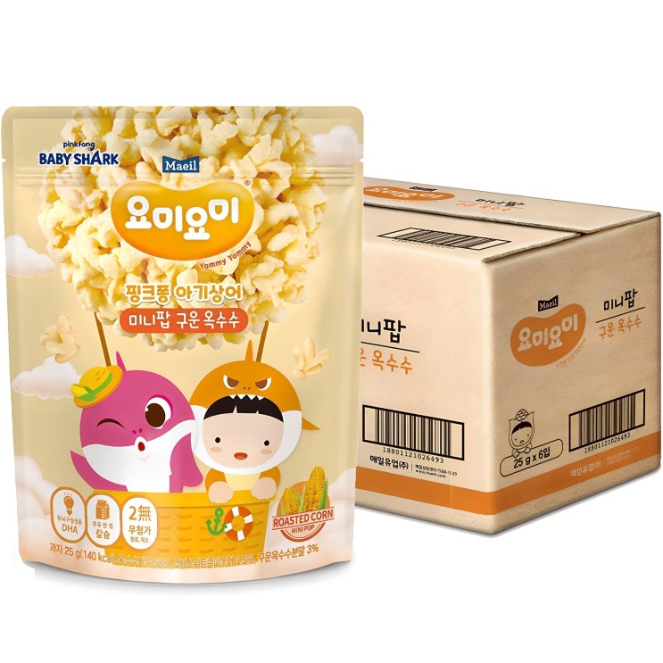  요미요미 미니팝 25g, 구운옥수수, 25g, 6개