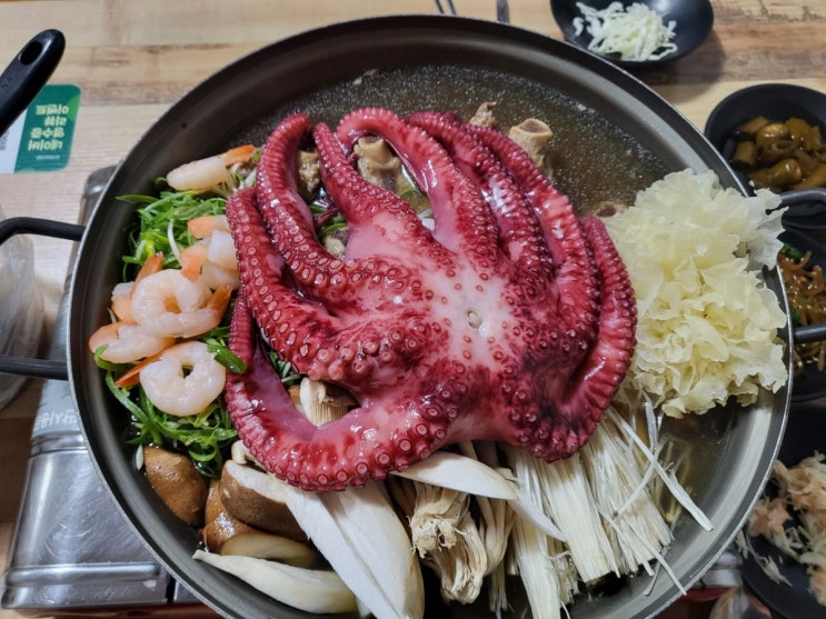  화도 마석 애견동반식당 부산본가식당 소갈비 문어전골 맛있음
