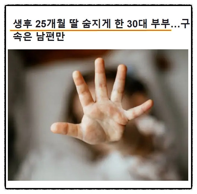대전 서구 30대부부 생후 25개월 딸 아동학대 뇌출혈 사망 육아스트레스 원인 ? 대전 서구 30대부부 생후 25개월 딸 아동학대 뇌출혈 사망 육아스트레스 원인 ?