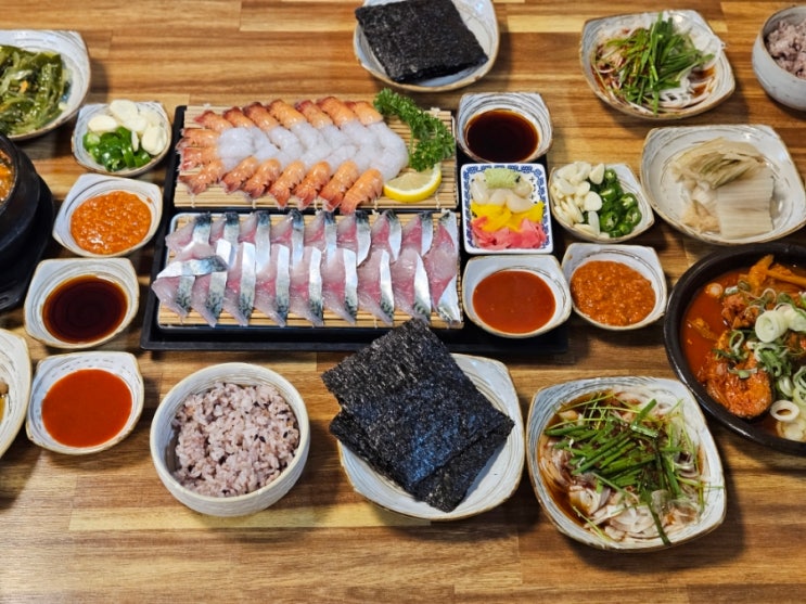  서귀포 현지인 맛집 만선식당 제주 고등어회 딱새우회