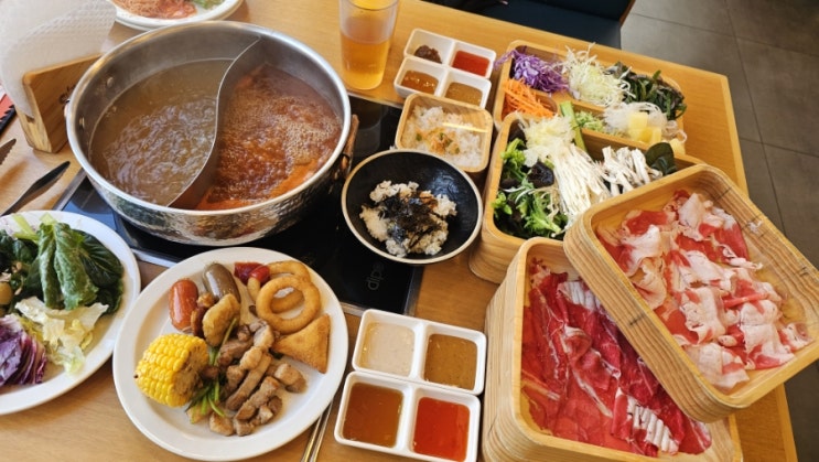  울산 맛집 샤브올데이 무제한 호텔식 샐러드바 샤브샤브맛집