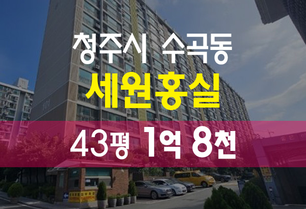  청주시 수곡동 세원홍실 아파트 43평 경매 정보